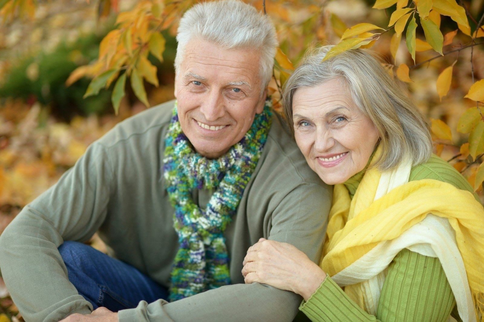 Senior couple walking