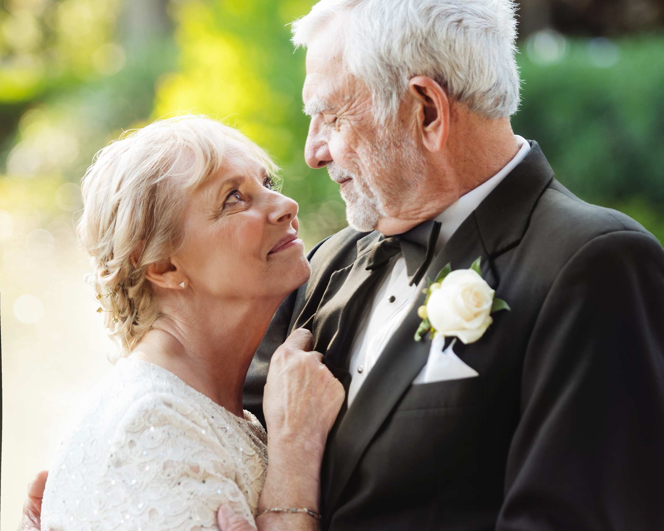 Senior couple dancing